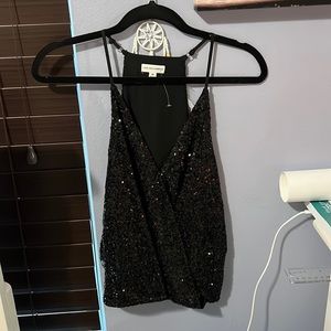 Love on a hanger M black cami top